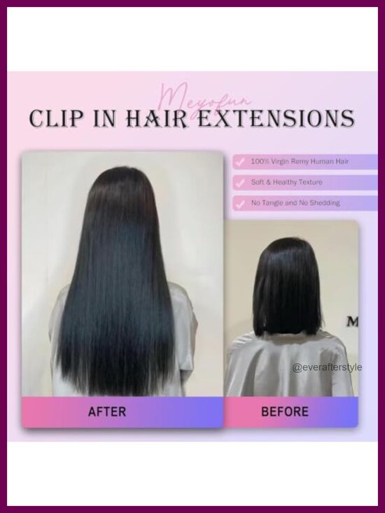 Clip in Hair Extensions Real Human Hair 26Inch 130g Remy Double Weft 8pcs Set main image 5
